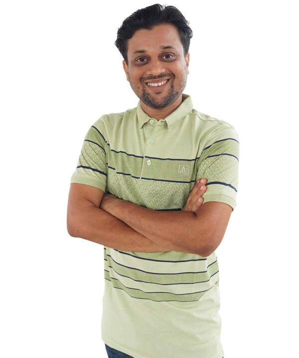 Amin Cotton Premium Quality Polo Shirt | Step Design Olive Color